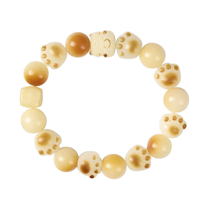Pulsera de la paz con Buddha Stones, semilla de Bodhi Natural, sándalo, cabeza de gato bonita de la suerte, garra de pata - image 22
