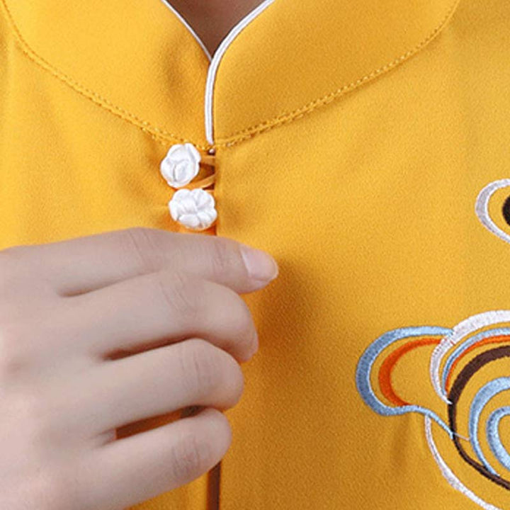 Buddha Stones nubes propicias bordado meditación oración espiritual Zen Tai Chi Qigong práctica conjunto de ropa Unisex