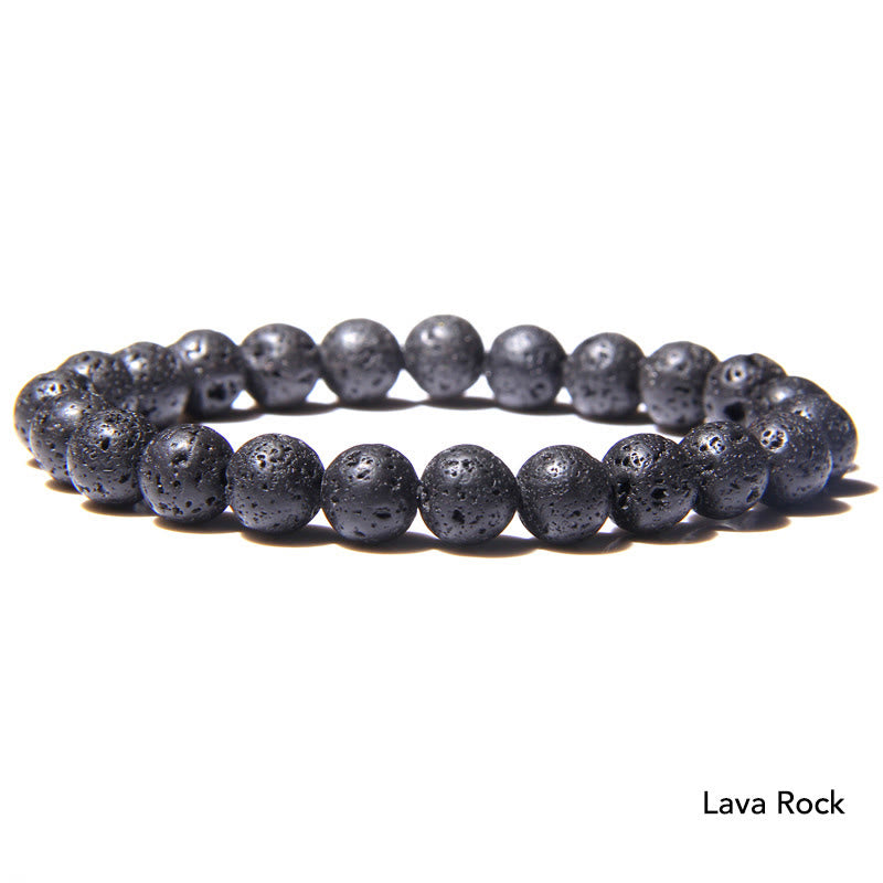 Pulsera con cuentas de equilibrio de cristal de piedra de ágata natural