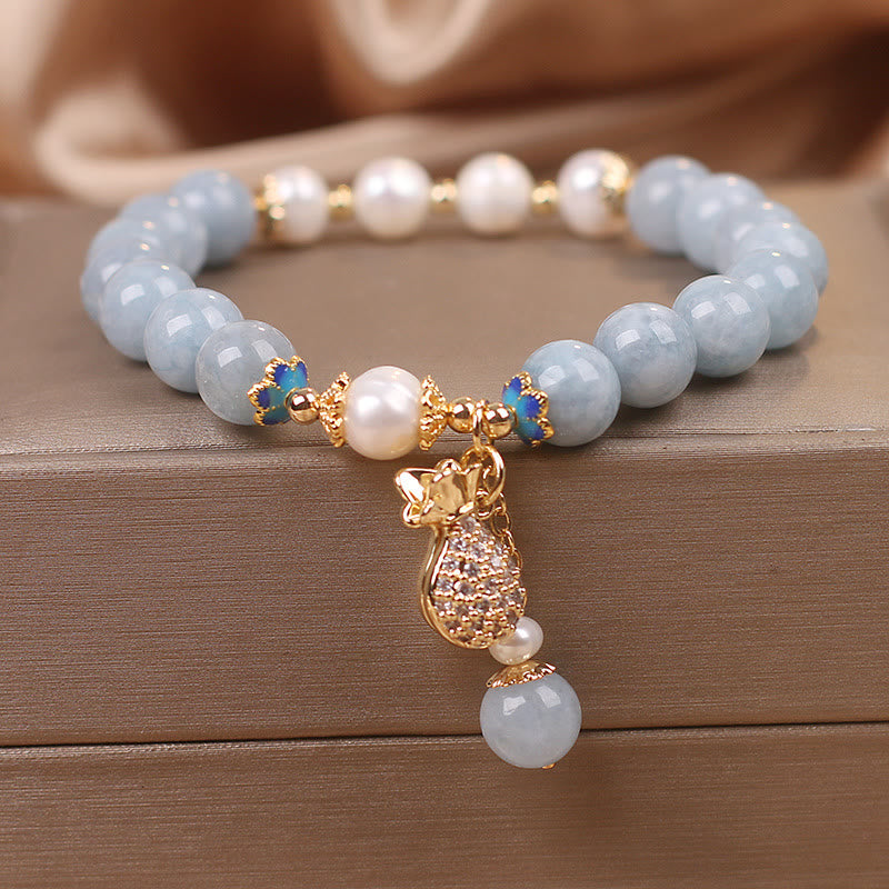 Pulsera con dijes para bolsa de dinero de la fortuna, Buddha Stones
