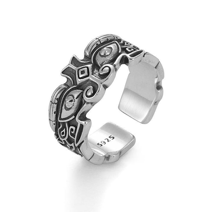 Anillo ajustable de riqueza de cobre blanco FengShui PiXiu