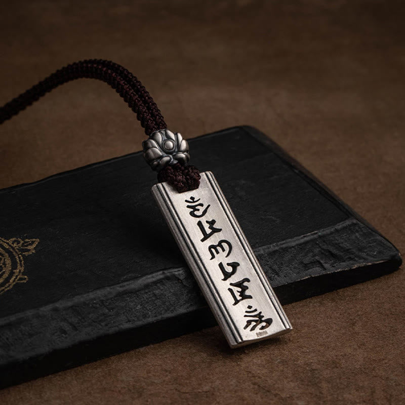 Colgante de plata de ley 999 con Buddha Stones Om Mani Padme Hum grabado Lotus Wisdom - image 13