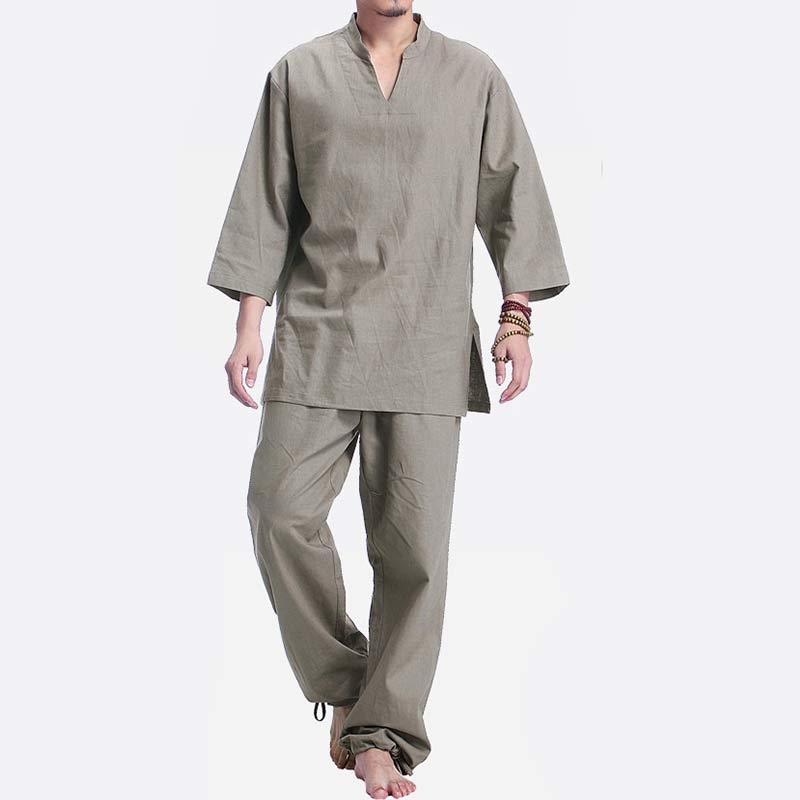 Conjunto de ropa para hombre, meditación, oración, Zen espiritual, práctica de Yoga, Buddha Stones - image 1
