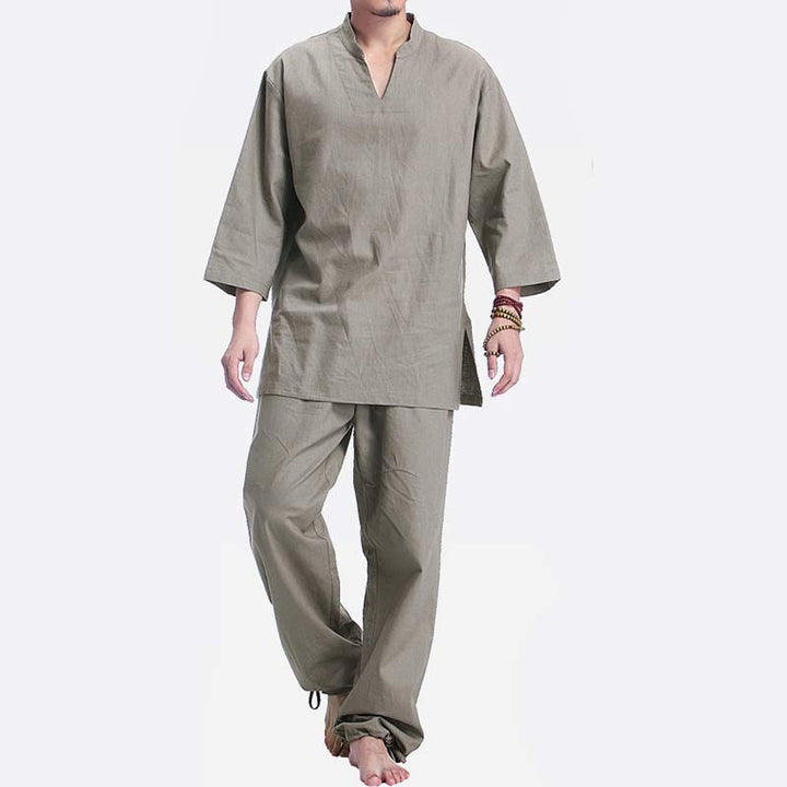 Conjunto de ropa para hombre, meditación, oración, Zen espiritual, práctica de Yoga, Buddha Stones - image 1