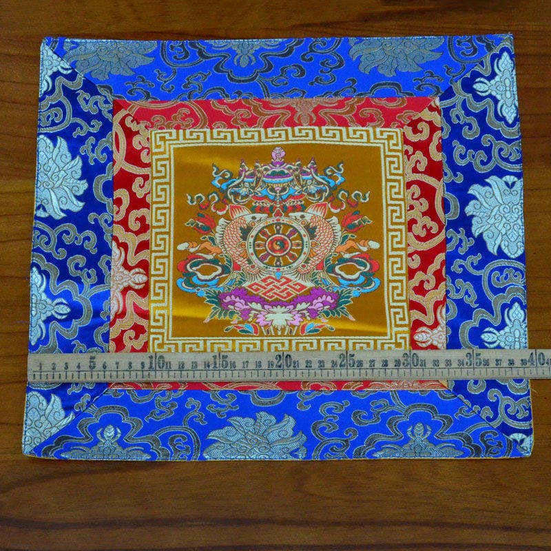 Oración Altar Mat Meditación Fuerza Nudo Sin Fin Vajra Man-Bcu Kalachakra Símbolos Auspiciosos