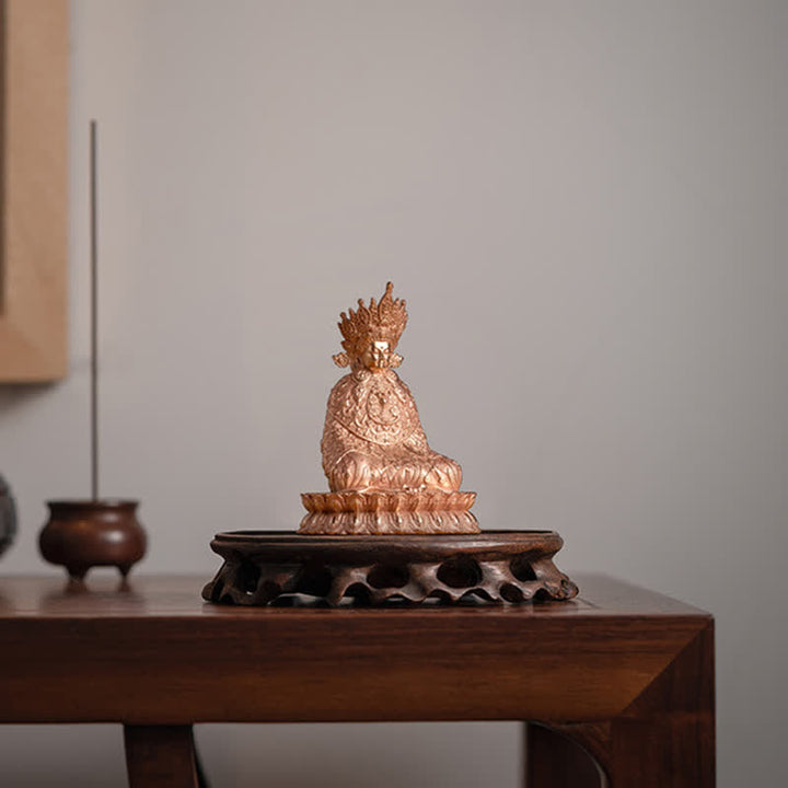 Estatua de cobre hecha a mano de la compasión de la estatuilla de Buda Shakyamuni Decoración - image 4