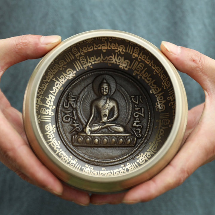 Cuenco de sonido tibetano hecho a mano para concentración y meditación, juego de cuencos para cantar, felicidad pacífica