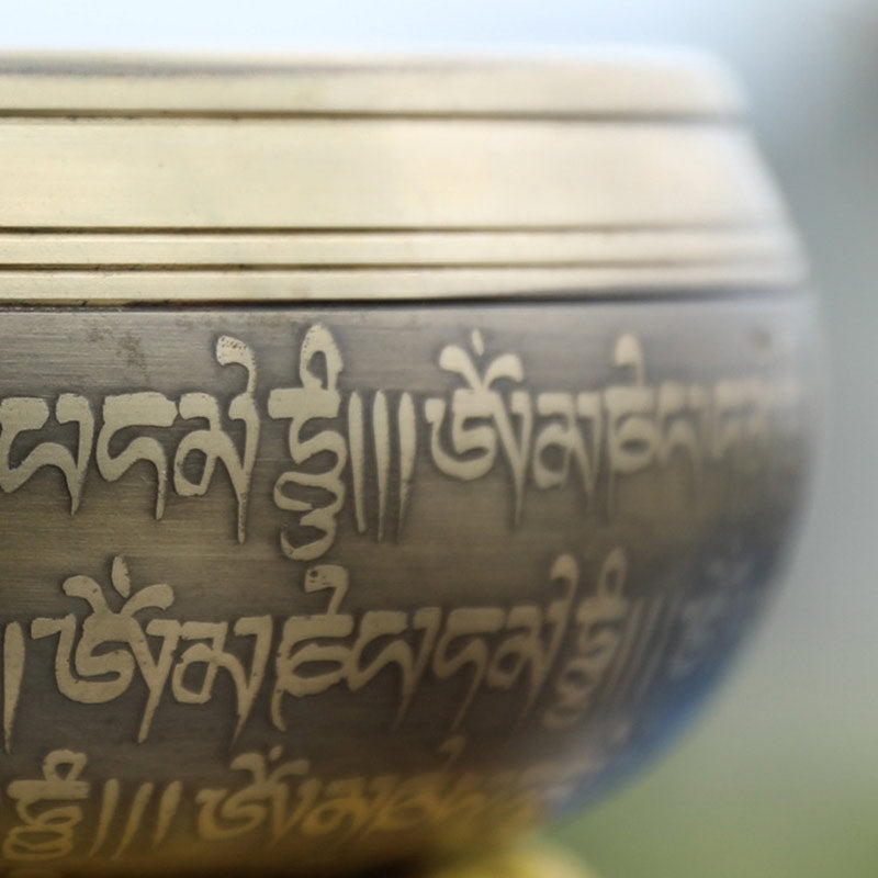 Cuenco de sonido tibetano hecho a mano para concentración y meditación, juego de cuencos para cantar, felicidad pacífica