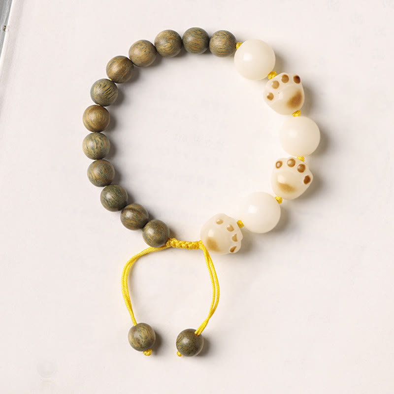 Pulsera de curación de garra de gato con semillas de Bodhi de sándalo verde Natural con Buddha Stones - image 6