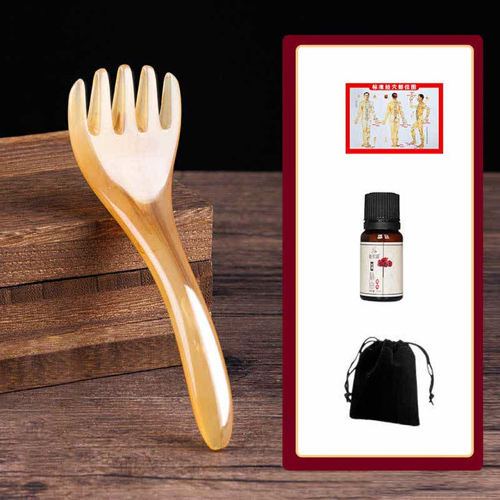 Juego de herramientas de peine de masaje Gua Sha de resina