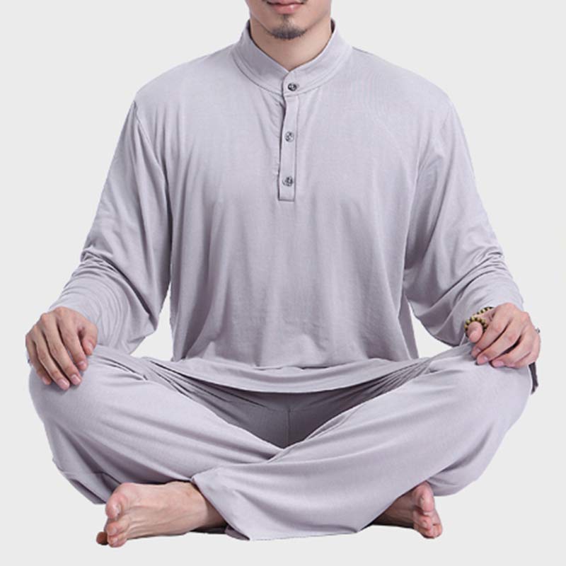 Conjunto de ropa para hombre, Buddha Stones , meditación, oración, Zen espiritual, Tai Chi, práctica de Yoga - image 4