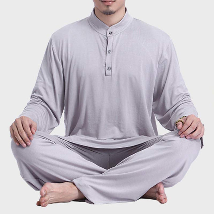 Conjunto de ropa para hombre, Buddha Stones , meditación, oración, Zen espiritual, Tai Chi, práctica de Yoga - image 4