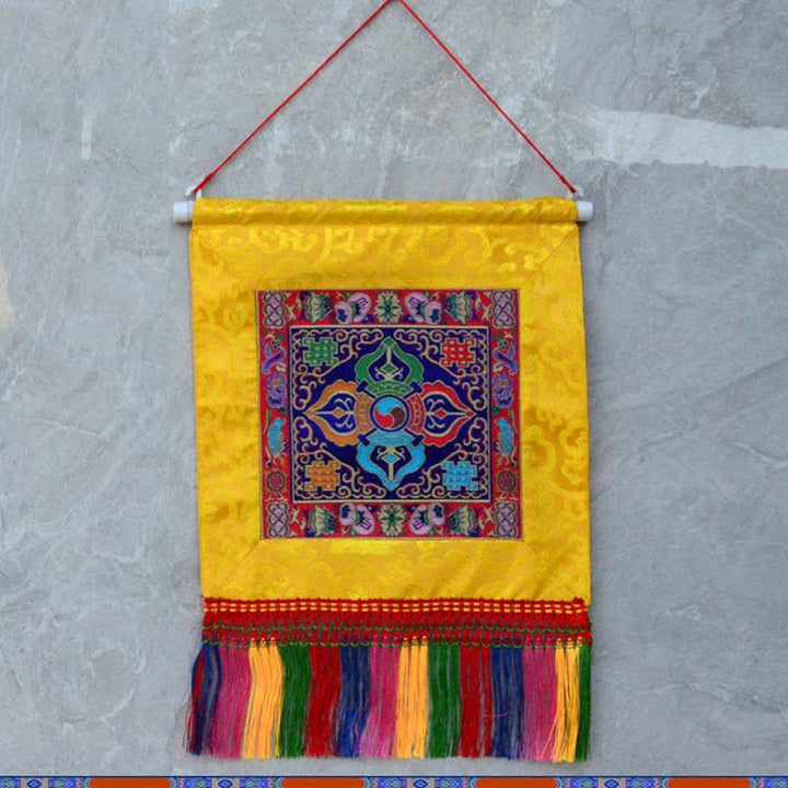 Arte de pared de poder espiritual de símbolos auspiciosos de Vajra