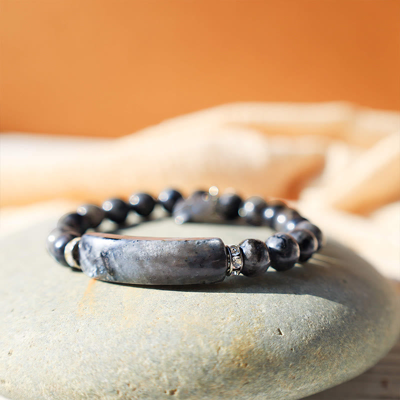 Pulsera de cuentas curativas de corazón de amor de cuarzo natural con Buddha Stones