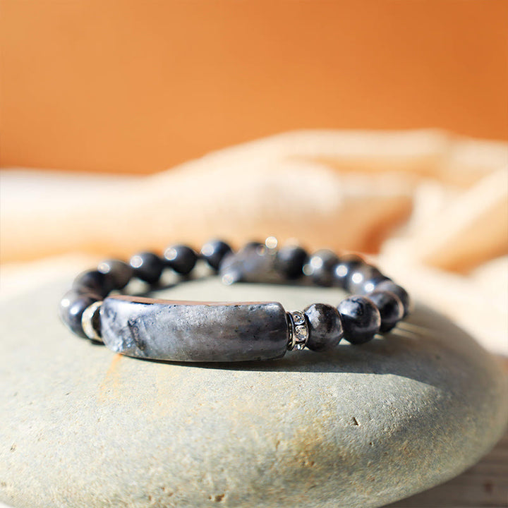 Pulsera de cuentas curativas de corazón de amor de cuarzo natural con Buddha Stones