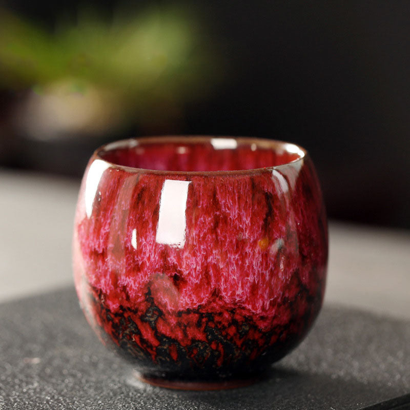 Buddha Stones Simple multicolor cambio de horno chino Jianzhan taza de té de cerámica Kung Fu taza de té 110ml