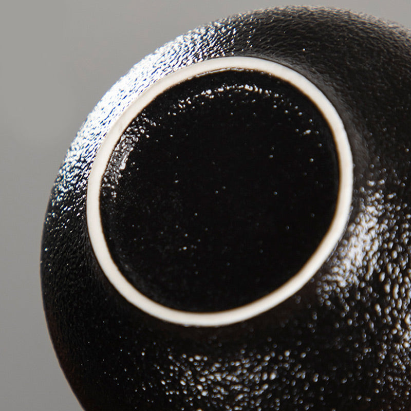 Buddha Stones, flor de loto pintada a mano, crisantemo de bambú, cerámica negra, taza de té de cerámica, taza de té de Kung Fu 95ml