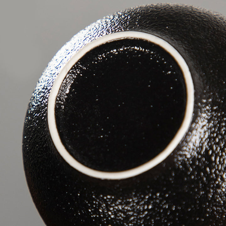 Buddha Stones, flor de loto pintada a mano, crisantemo de bambú, cerámica negra, taza de té de cerámica, taza de té de Kung Fu 95ml