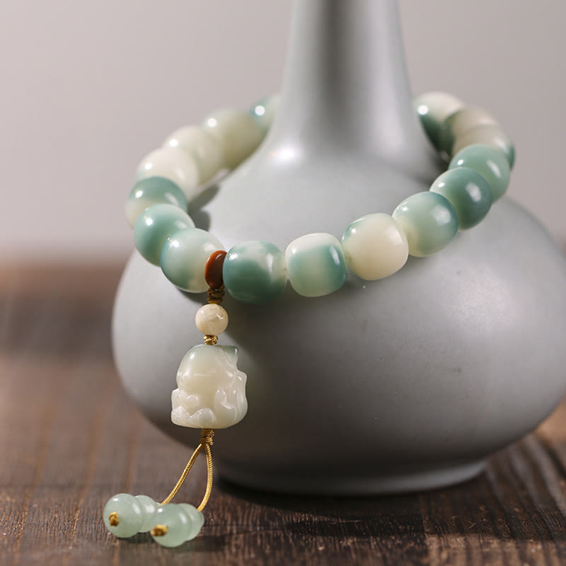 Pulsera de la paz con Buddha Stones, semillas de Bodhi, zorro de nueve colas, garra de gato, piña y garra - image 2