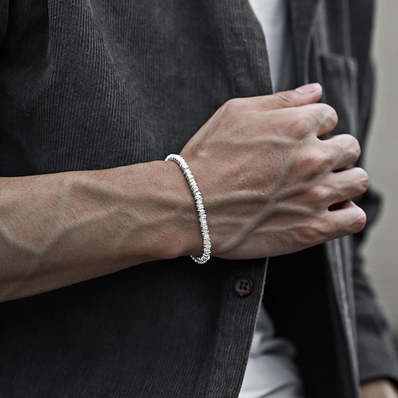 Pulsera de cadena de la suerte con diseño de patrón de círculo simple con Buddha Stones