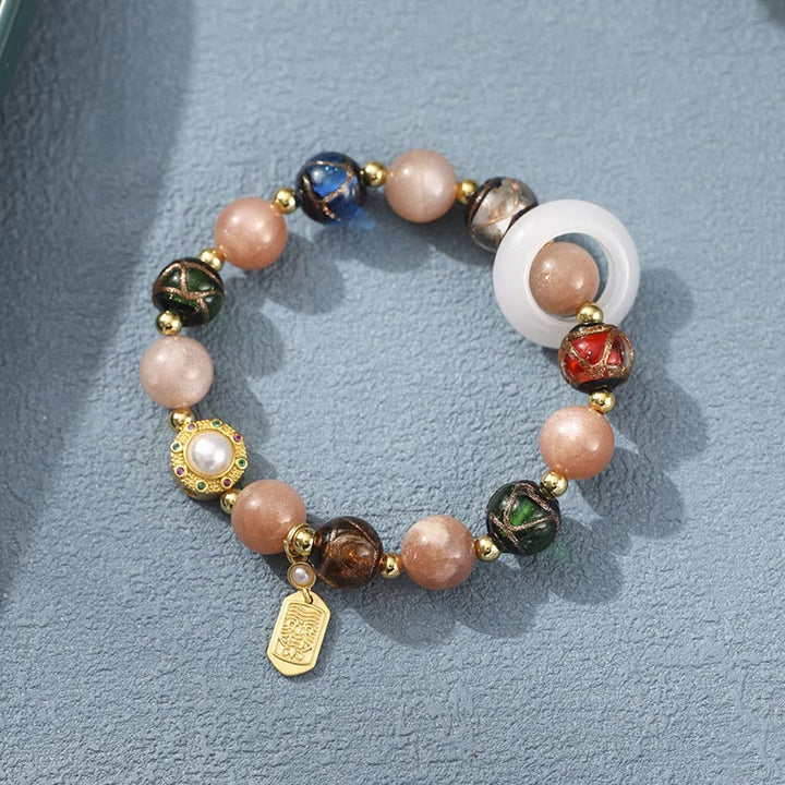 Buddha Stones, incienso tibetano, ceniza de cristal Liuli, piedra Tridacna, piedra solar, Om Mani Padme Hum, pulsera con dije de rueda de oración
