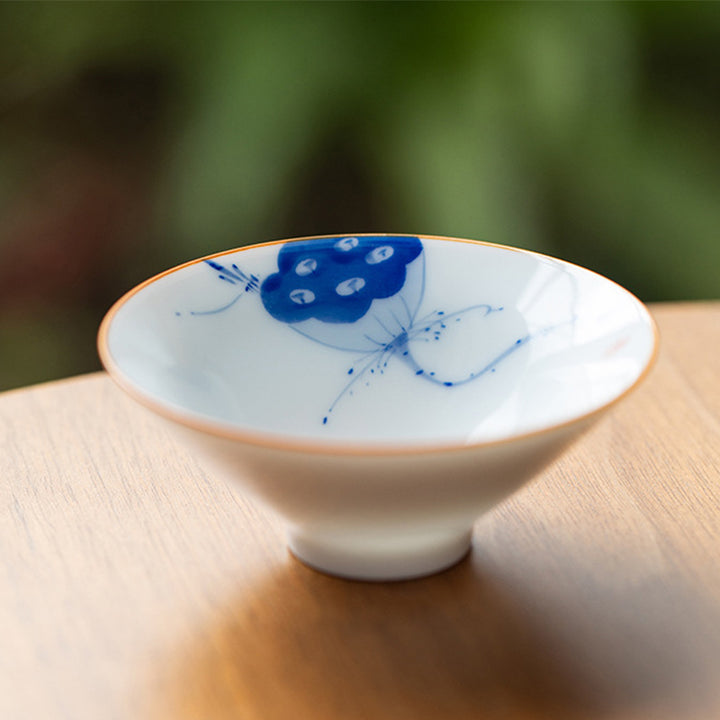 Taza de té de Kung Fu con Buddha Stones, flor de Mandala, pez Koi, pájaro de loto, caquis, 50ml