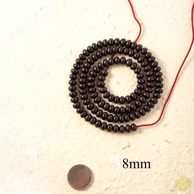 Pulsera de riqueza de semillas de Bodhi púrpura, 108 cuentas de Mala naturales del Tíbet, Buddha Stones