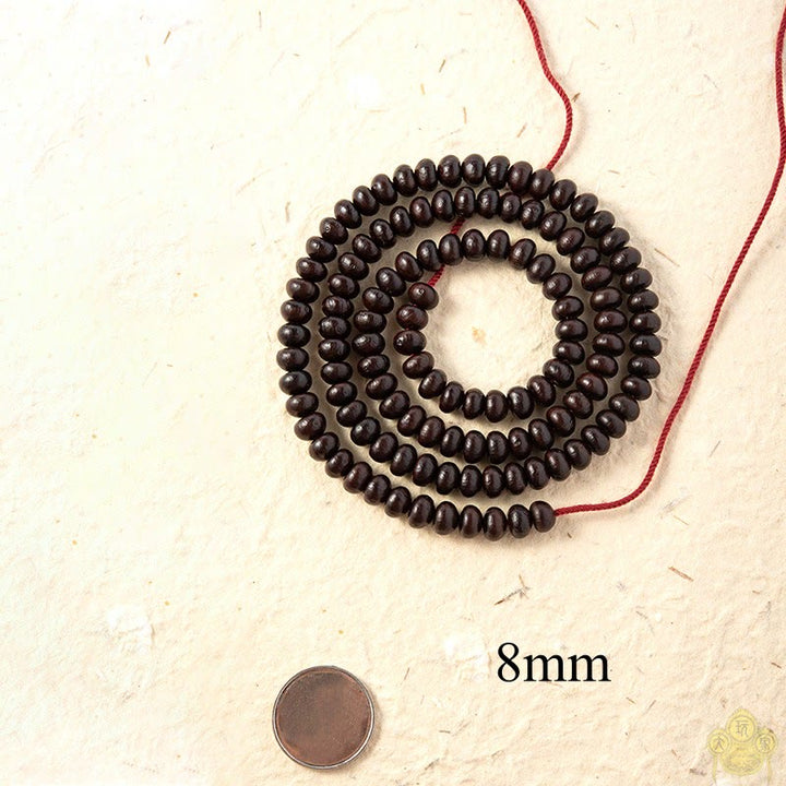 Pulsera de riqueza de semillas de Bodhi púrpura, 108 cuentas de Mala naturales del Tíbet, Buddha Stones