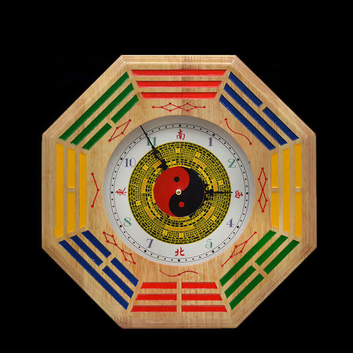 Reloj de pared con mapa de energía de equilibrio de mapa Feng Shui Bagua