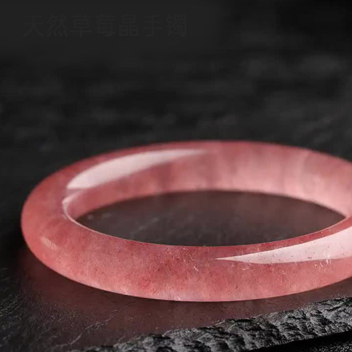 Brazalete de pulsera curativo de amor de cuarzo fresa natural con Buddha Stones