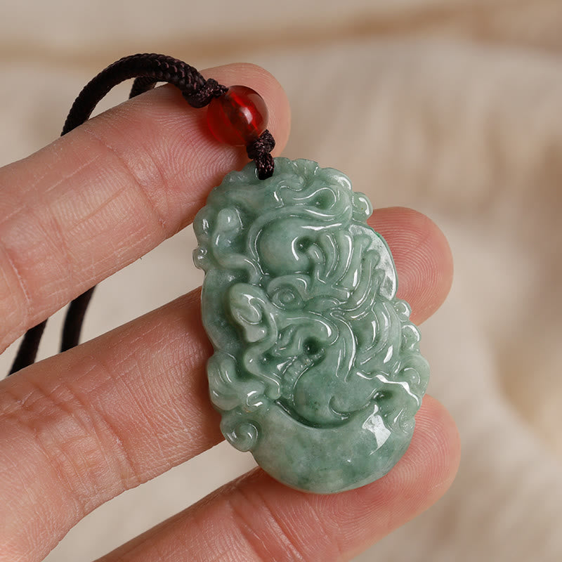 Colgante de collar de prosperidad del zodíaco chino con Buddha Stones de jade natural 12 - image 4