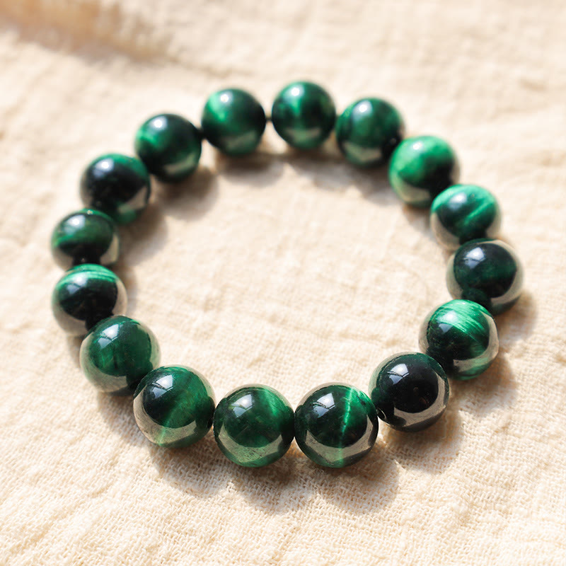 Pulsera de energía curativa para crecimiento de ojo de tigre con Buddha Stones