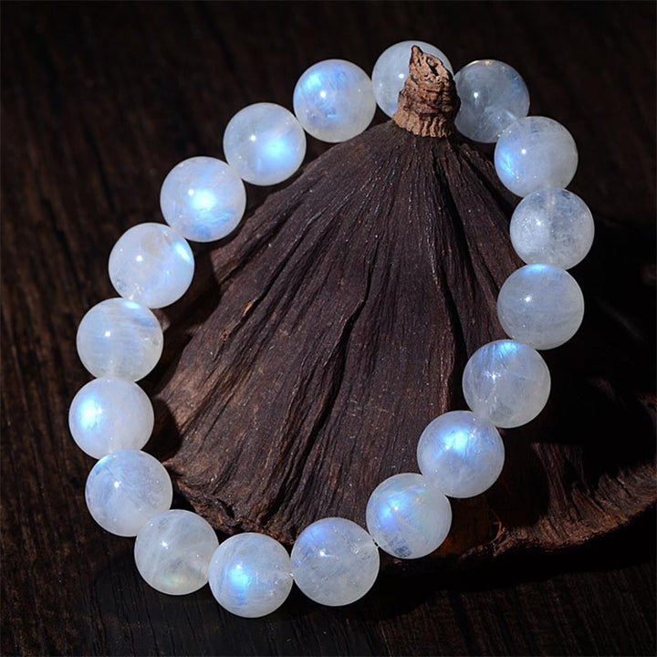 Pulsera de prosperidad de piedra lunar natural de Buddha Stones