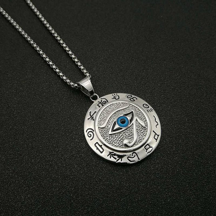 Colgante de collar de protección Ojo de Horus con Buddha Stones