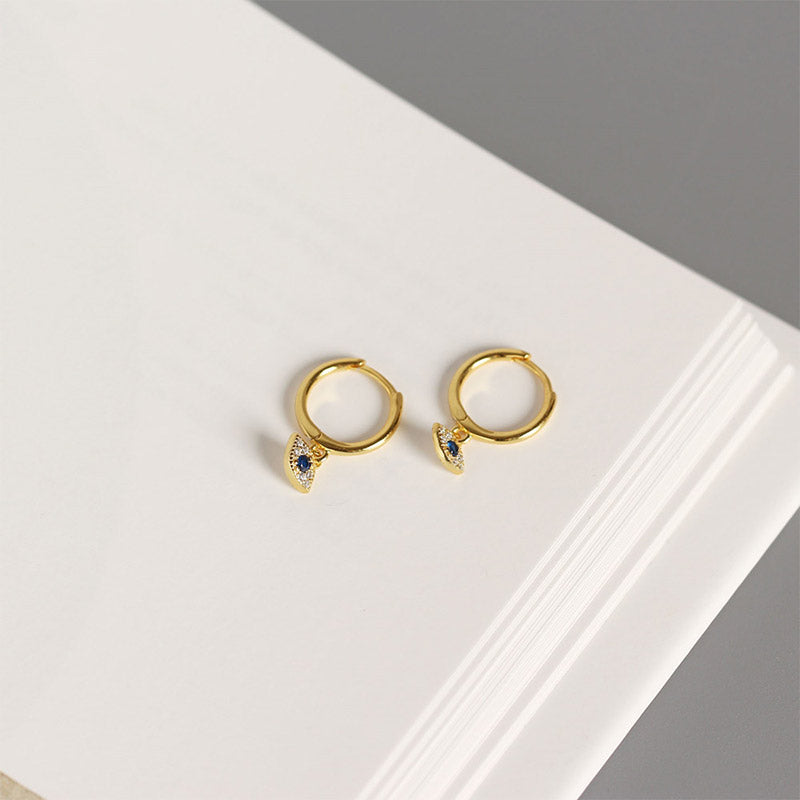 Pendientes de plata de ley 925 con Buddha Stones , protección contra el mal de ojo