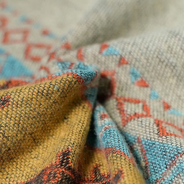 Bufanda de capa cálida de invierno con patrón de diamantes de chal tibetano de Buddha Stones - image 14