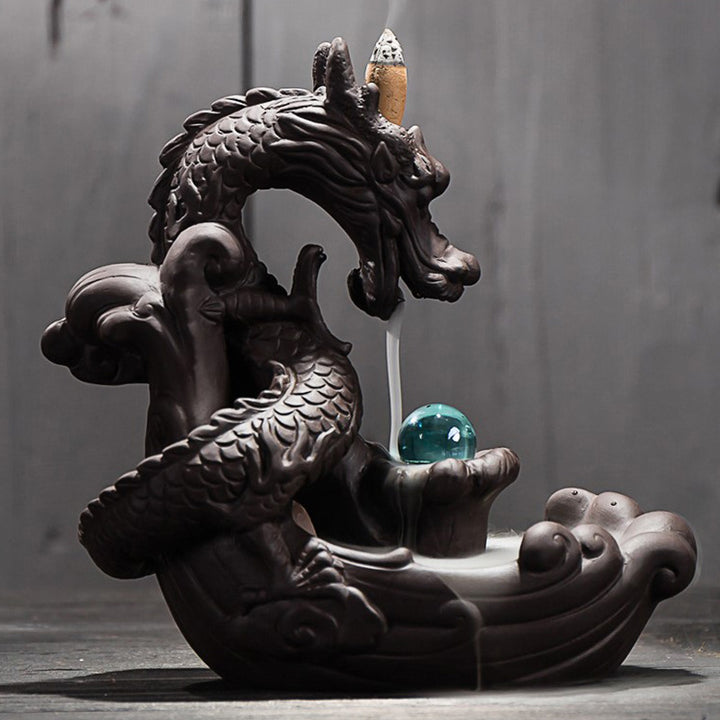 Quemador de incienso con protección de dragón tibetano, Buddha Stones , decoración - image 2