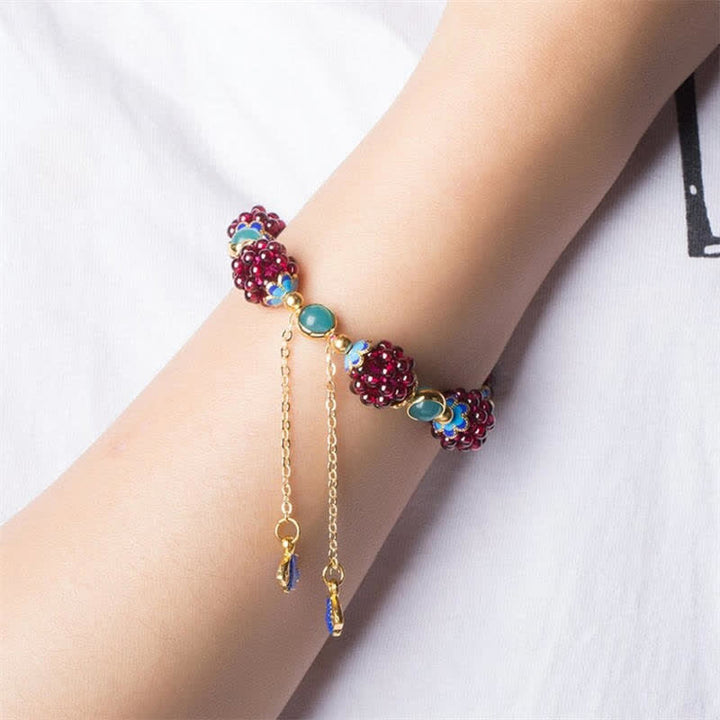 Pulsera Calm Granate Tibetano Buddha Stones