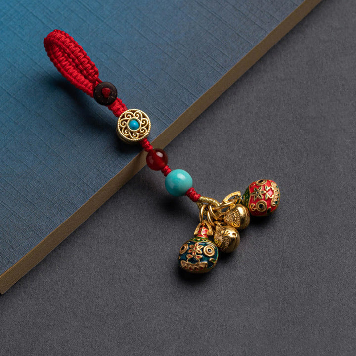 Buddha Stones, oro, bestia tragadora, familia, suerte, llavero de coche, decoración colgante para teléfono