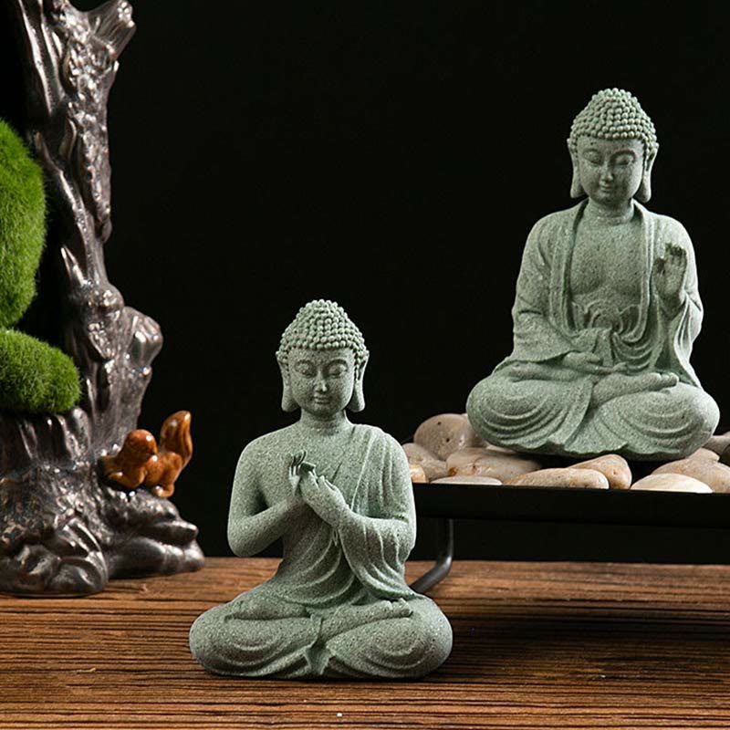 Estatua tibetana de meditación, contemplación, Buda, serenidad, compasión, decoración - image 7