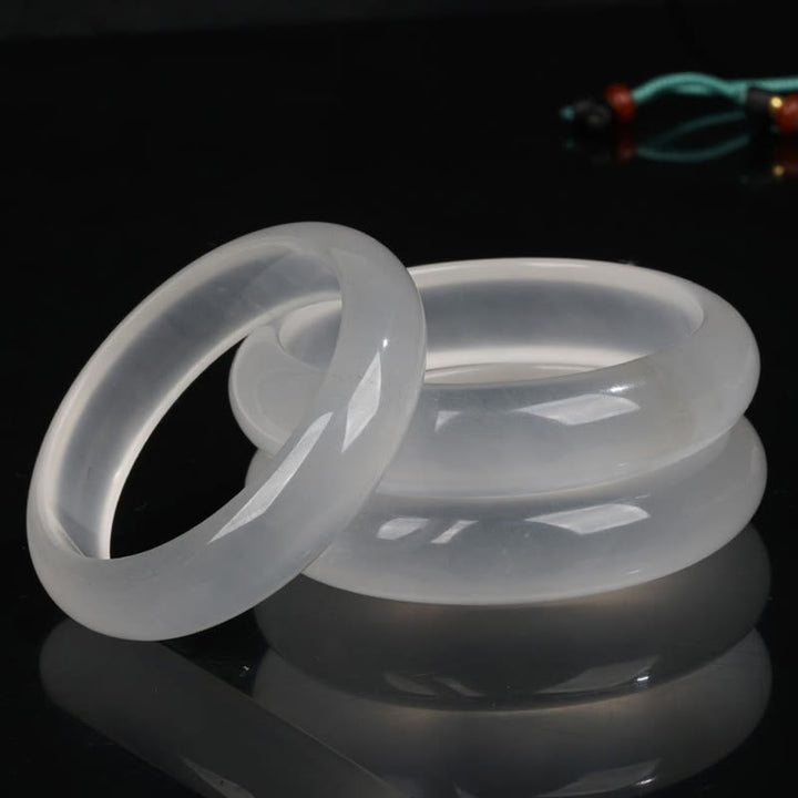 Pulsera de la suerte de la riqueza del jade de seda dorada translúcida natural de las Buddha Stones - image 0