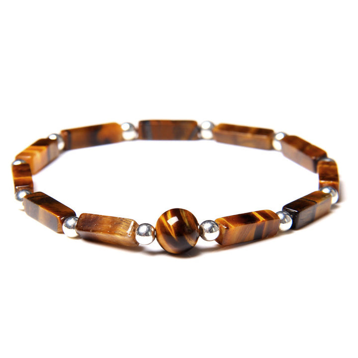 Pulsera de equilibrio espiritual con Buddha Stones, cristal natural, amatista, ojo de tigre