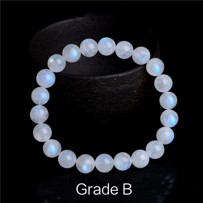 Pulsera de prosperidad de piedra lunar natural de Buddha Stones