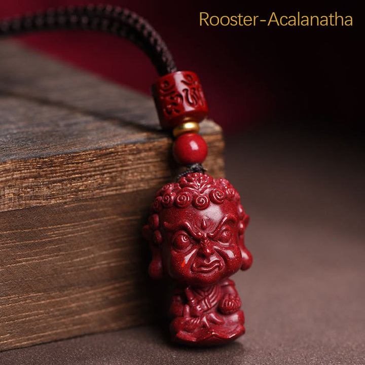 Buddha Stones zodiaco chino Buda Natal amuleto de cinabrio Natural mantener alejado los espíritus malignos COLLAR COLGANTE