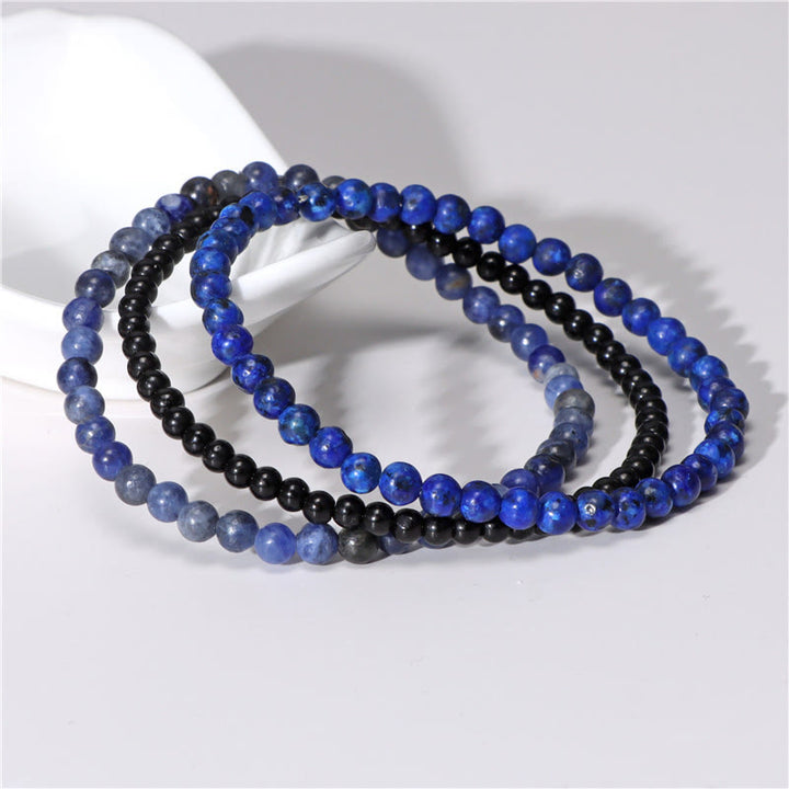Buddha Stones 3 piezas de piedra de cristal natural paz interior pulsera espiritual - image 9