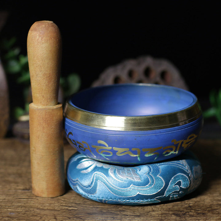 Cuenco de sonido tibetano hecho a mano para relajación, meditación, oración, canto, juego de cuencos
