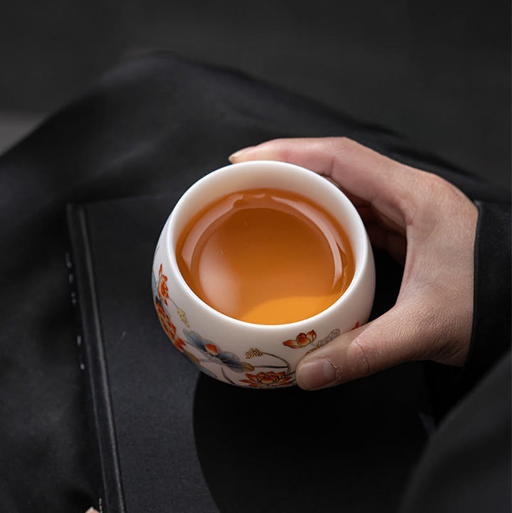 Buddha Stones , dragón Fénix, ciervo de loto, edificio antiguo, pez Koi, taza de té de cerámica, tazas de té de Kung Fu