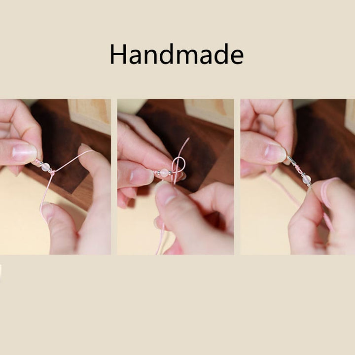 Pulsera trenzada hecha a mano con Buddha Stones , Plata de Ley 925, oro, bestia tragadora, pez Koi, riqueza - image 15