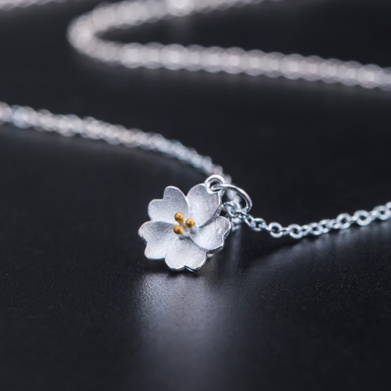 Colgante de plata de ley 925 con Buddha Stones , flor de cerezo, bendición de flores - image 4