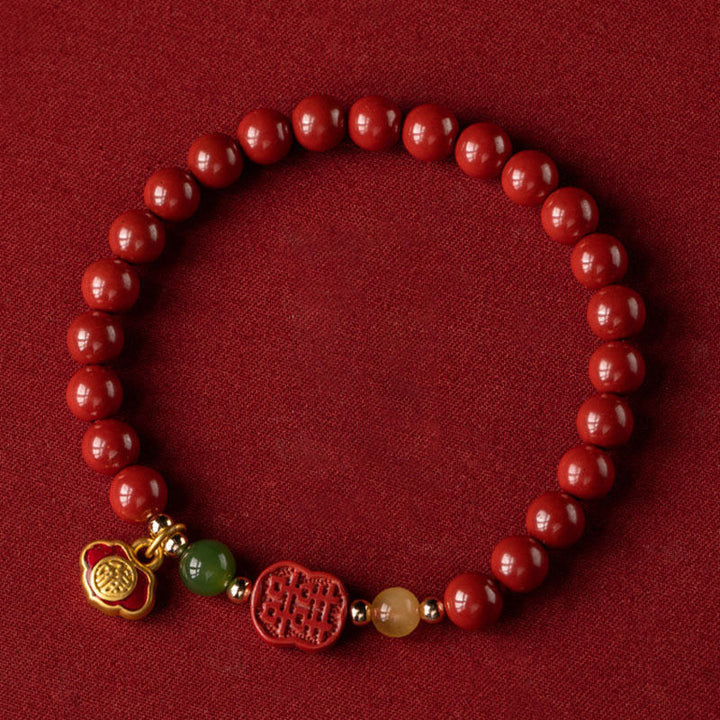 Pulsera Calma Felicidad Cinabrio Buddha Stones
